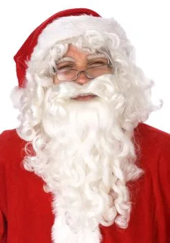 White Santa Wig And Beard Set