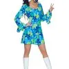 70s Wild Flower Retro Dress Costume -Fun Place Pop Store wild flower 70s dress costume