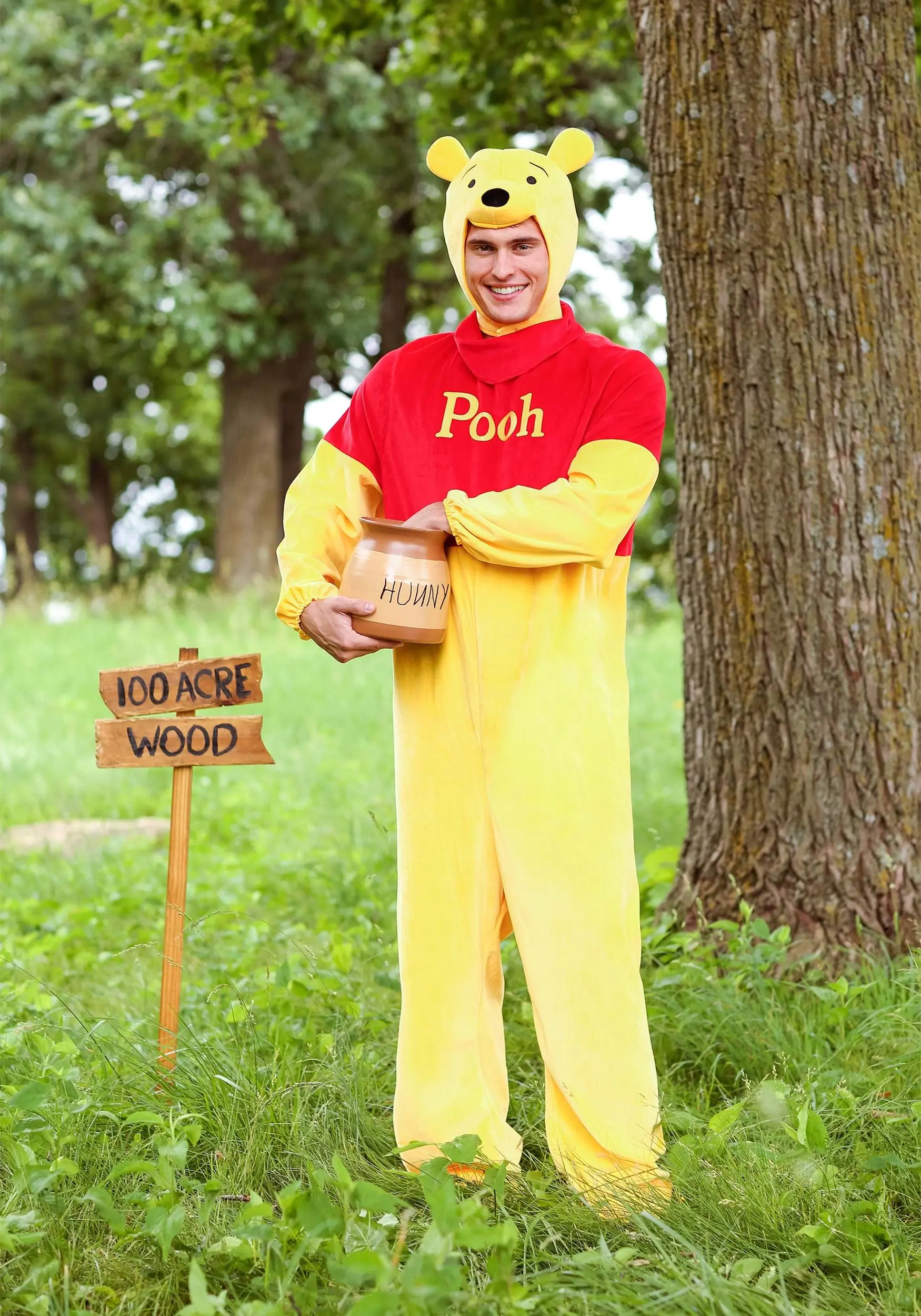 Winnie The Pooh Deluxe Adult Plus Costume 3 Winnie The Pooh Deluxe Adult Plus Costume