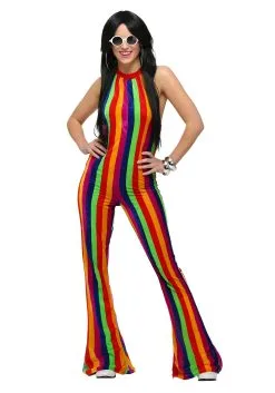 70's Women's Disco Jumpsuit Costume