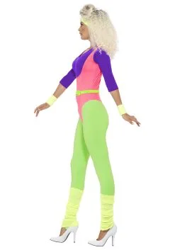 80s Workout Women's Costume -Fun Place Pop Store womens 80s workout costume alt 2