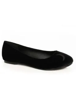 Black Crescent Witch Flat