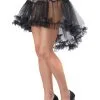 Black High Low Petticoat For Women -Fun Place Pop Store womens black high low petticoat