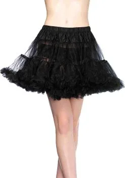 Black Layered Tulle Petticoat For Women
