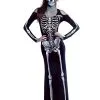 Bone Appetit Skeleton Long Dress Costume For Women -Fun Place Pop Store womens bone appetit skeleton long dress costume