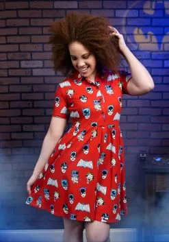 Cakeworthy Batman Button Up Women's Dress