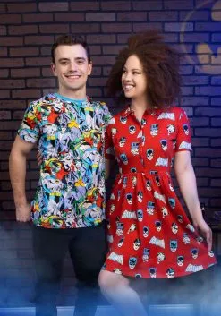 Cakeworthy Batman Button Up Women's Dress -Fun Place Pop Store womens cakeworthy batman button up dress alt 2