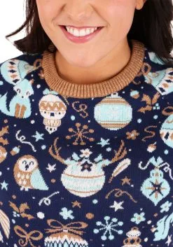 Christmas Tree Ornaments Ugly Sweater For Women -Fun Place Pop Store womens christmas tree ornaments ugly sweater alt3