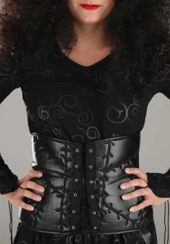 Harry Potter Series Women's Deluxe Bellatrix Costume 12 Harry Potter Series Women's Deluxe Bellatrix Costume -Fun Place Pop Store womens deluxe harry potter bellatrix costume alt 3