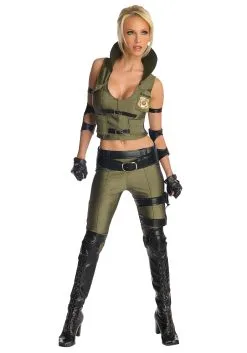 Deluxe Mortal Kombat Women's Sonya Blade Costume