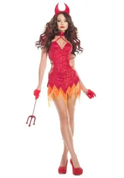 Flaming Diva Costume For Women