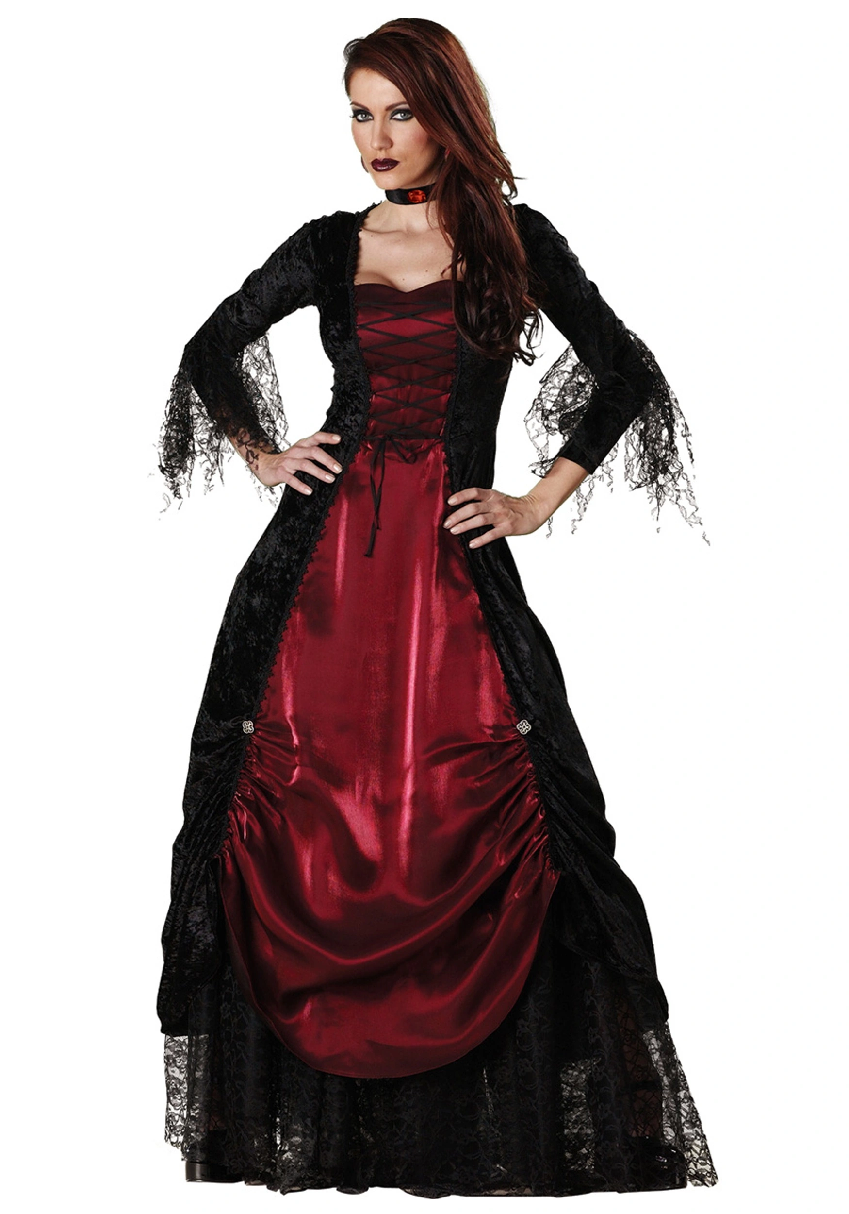 Gothic Victorian Vampire Costume For Women 3 Gothic Victorian Vampire Costume For Women