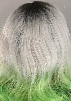Grey And Green Women's Ombre Wig -Fun Place Pop Store womens grey and green ombre wig alt 2