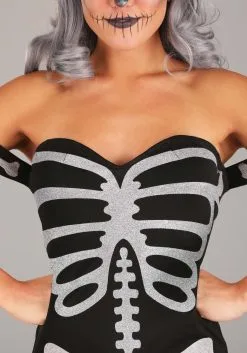 High Fashion Women Skeleton Costume -Fun Place Pop Store womens high fashion skeleton costume alt 2