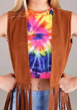 Hippie Costume Women's Vest -Fun Place Pop Store womens hippie costume vest alt 2