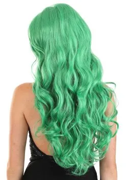 Long Wavy Green Women's Wig -Fun Place Pop Store womens long wavy green wig alt 1