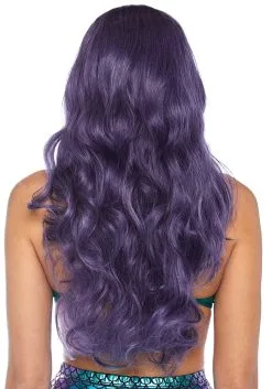 Mermaid Wave Long Purple Women's Wig -Fun Place Pop Store womens mermaid wave long purple wig alt 1