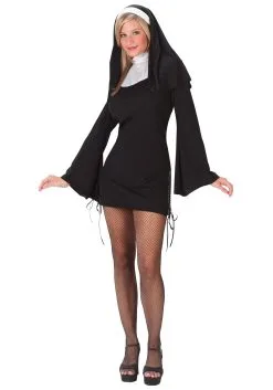 Naughty Nun Women's Costume W/ Dress & Headpiece | Sexy Halloween Costume