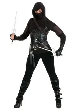 Ninja Assassin Costume For Women -Fun Place Pop Store womens ninja assassin alt 1