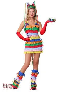 Womens Pinata Costume Dress -Fun Place Pop Store womens pinata costume dress alt 3