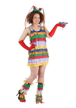 Womens Pinata Costume Dress -Fun Place Pop Store womens pinata costume dress alt 7