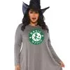 Plus Size Basic Witch Women's Jersey Dress -Fun Place Pop Store womens plus size basic witch jersey dress
