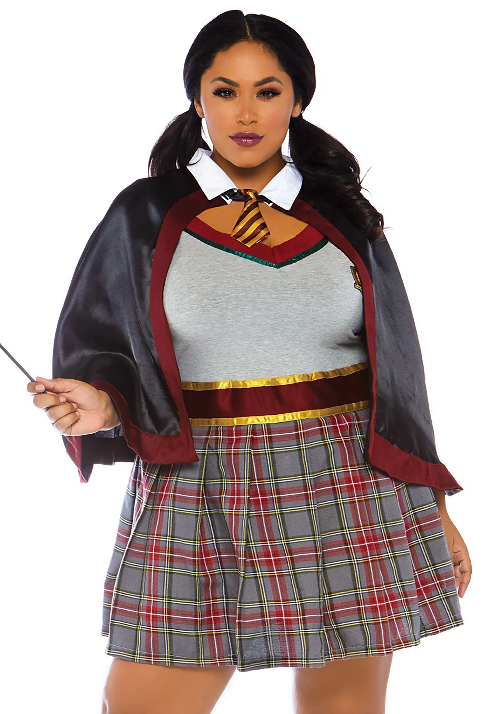 Plus Size Women's Spell Casting School Girl Costume 3 Plus Size Women's Spell Casting School Girl Costume