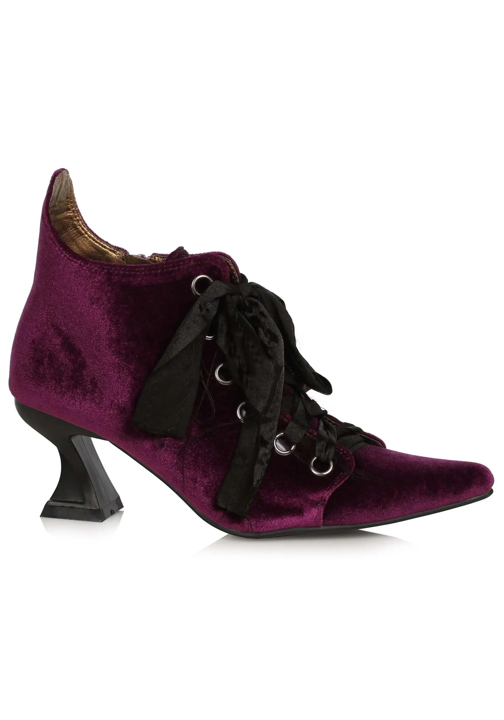 Purple Velvet Witch Women's Booties 3 Purple Velvet Witch Women's Booties