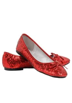 Women's Red Glitter Flats | Red Sparkly Shoes | Women's Shoes