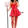 Red Hot Devil Women's Costume 2 Red Hot Devil Women's Costume -Fun Place Pop Store womens red hot devil costume