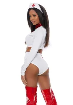Rescue Me Nurse Women's Costume -Fun Place Pop Store womens rescue me nurse costume alt 2