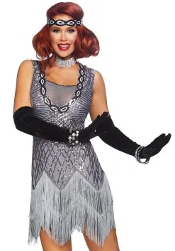 Roaring Roxy Flapper Women's Costume -Fun Place Pop Store womens roaring roxy flapper costume alt 2