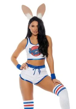 Sexy Women's Bunny Squad Costume -Fun Place Pop Store womens sexy bunny squad costume alt 1