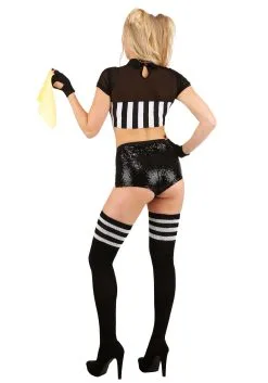Sexy Two Piece Ref Women's Costume 8 Sexy Two Piece Ref Women's Costume -Fun Place Pop Store womens sexy two piece ref costume alt 1