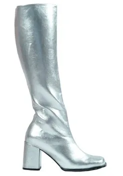 Silver Gogo Boots For Women