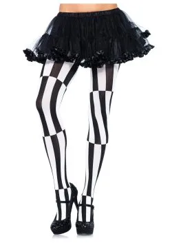 Striped Optical Illusion Tights For Women