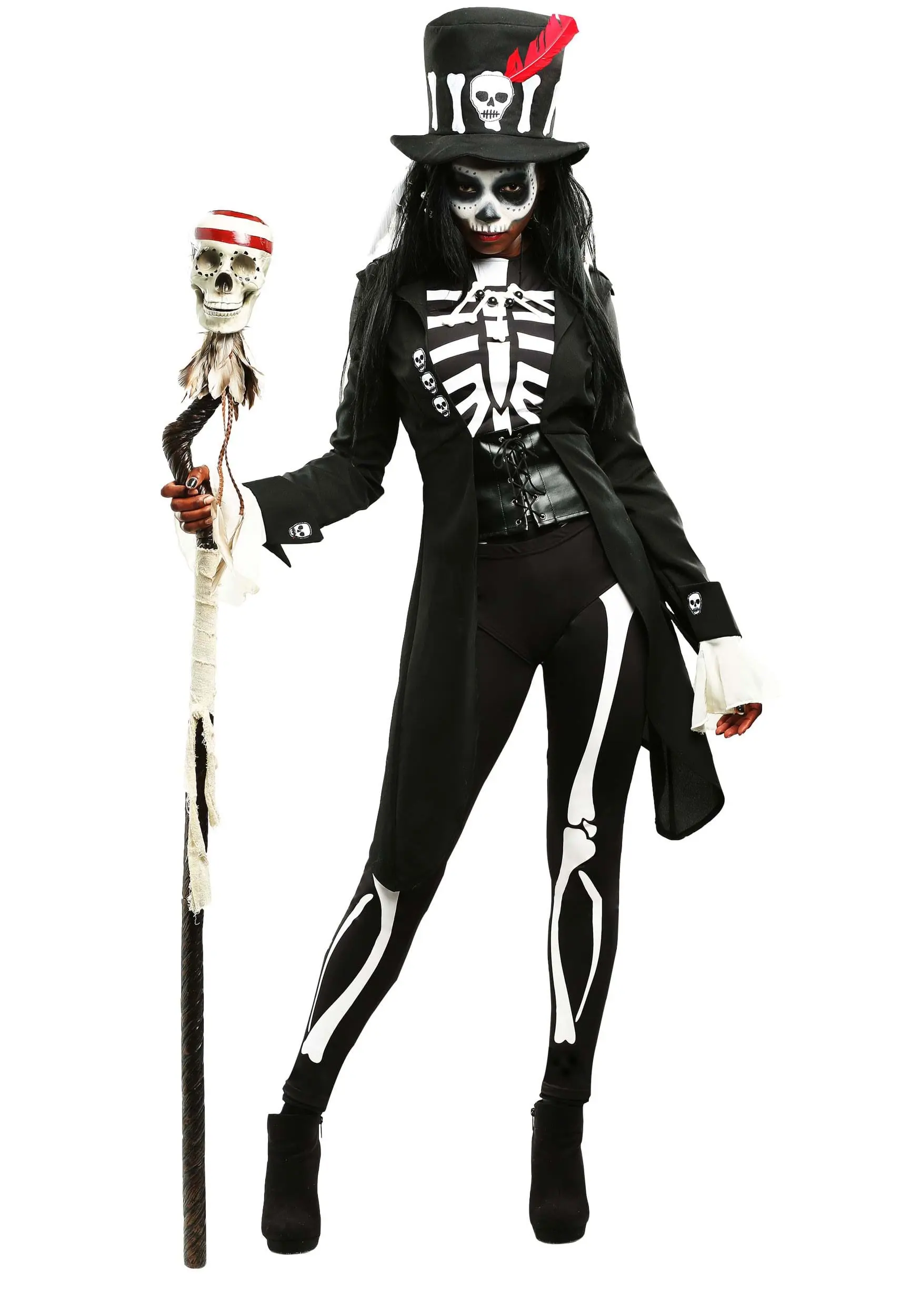 Voodoo Skeleton Costume For Women 3 Voodoo Skeleton Costume For Women