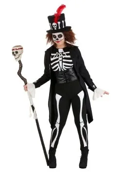Voodoo Skeleton Costume For Women 16 Voodoo Skeleton Costume For Women -Fun Place Pop Store womens voodoo skeleton costume alt 4