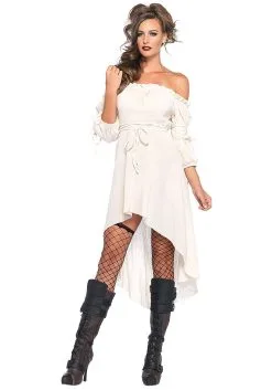 White Pirate Dress Costume For Women