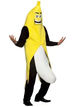 Yellow Banana Flasher Costume For Adults