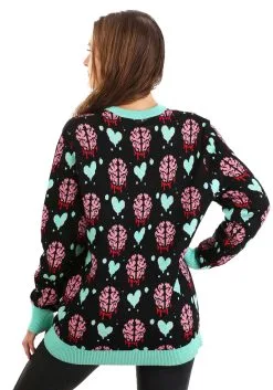 Adult You're My Zom-Bae Valentines Day Sweater -Fun Place Pop Store youre my zom bae valentines day sweater alt 10