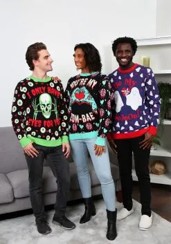 Adult You're My Zom-Bae Valentines Day Sweater -Fun Place Pop Store youre my zom bae valentines day sweater alt 6